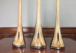 trio of mounted bills